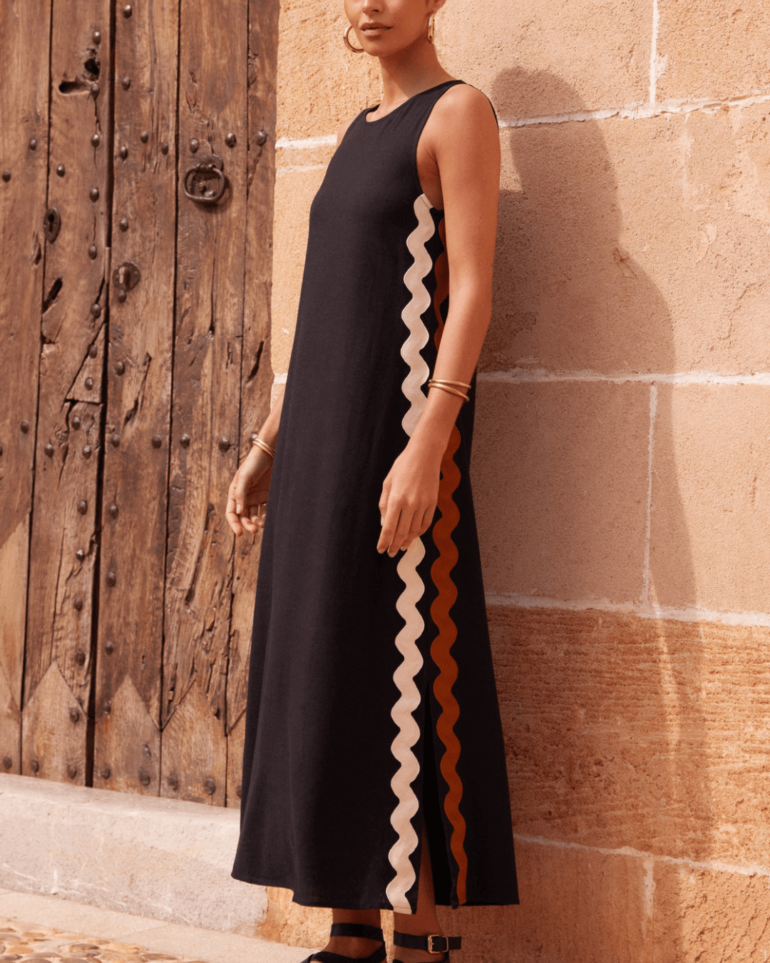 Washed Black Maxi Dress - Fashionpara