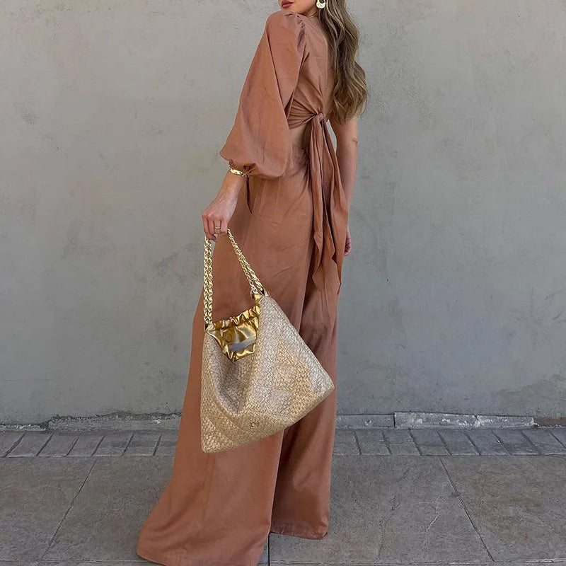 Women's Fashion Unilateral Sleeve Two -piece Suit - Fashionpara