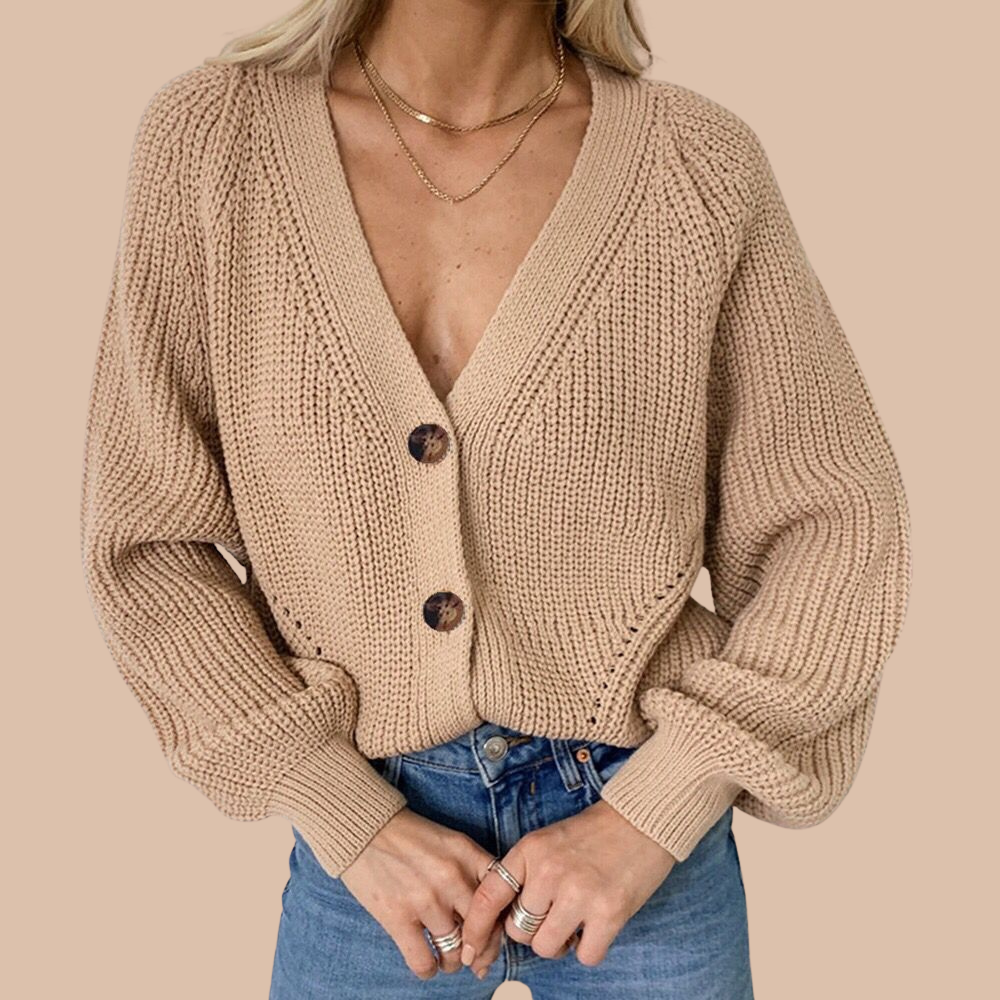 Rya Elegant Loose Knit Cardigan for Effortless Style