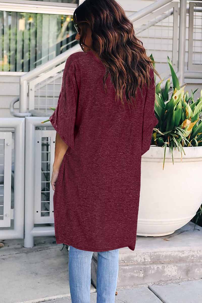 Florcoo Solid Color Casual T-shirt Top(2 colors) - Fashionpara