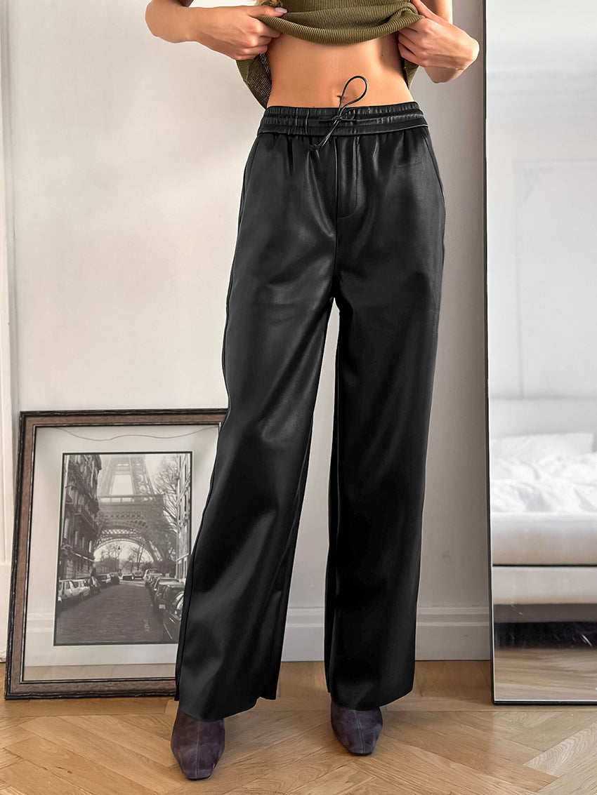 Manchester Leather Pants - Black
