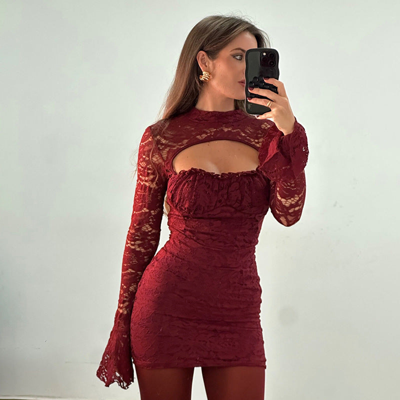 Ingram Mini Dress - Maroon