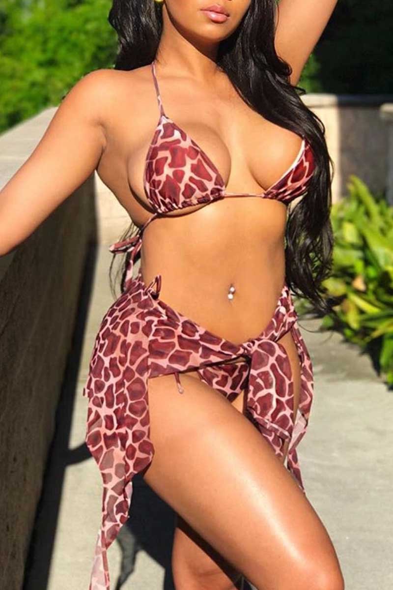 Bikini Three-Piece Mesh Swimwear