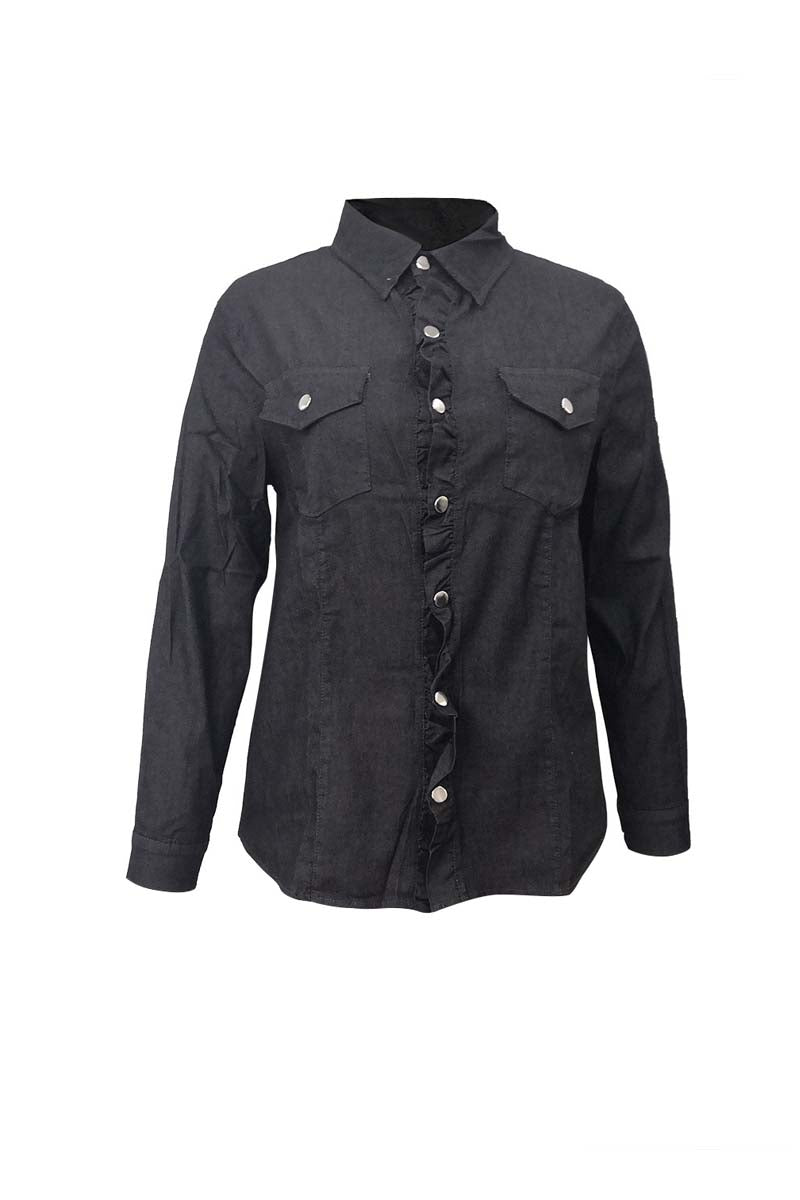 Florcoo Long Sleeve Solid Color Jacket Tops(4 Colors)