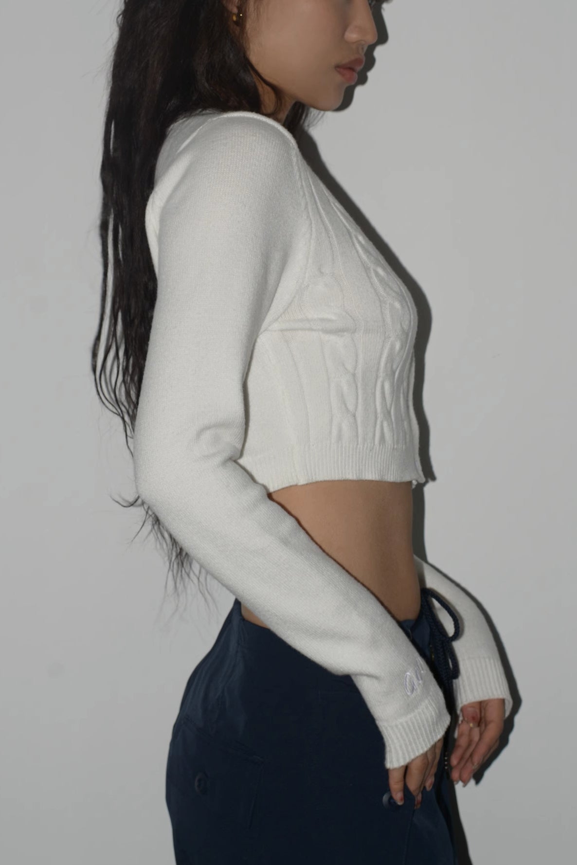 Cable Knit Solid Crop Sweater - Cozy Style for Every Season