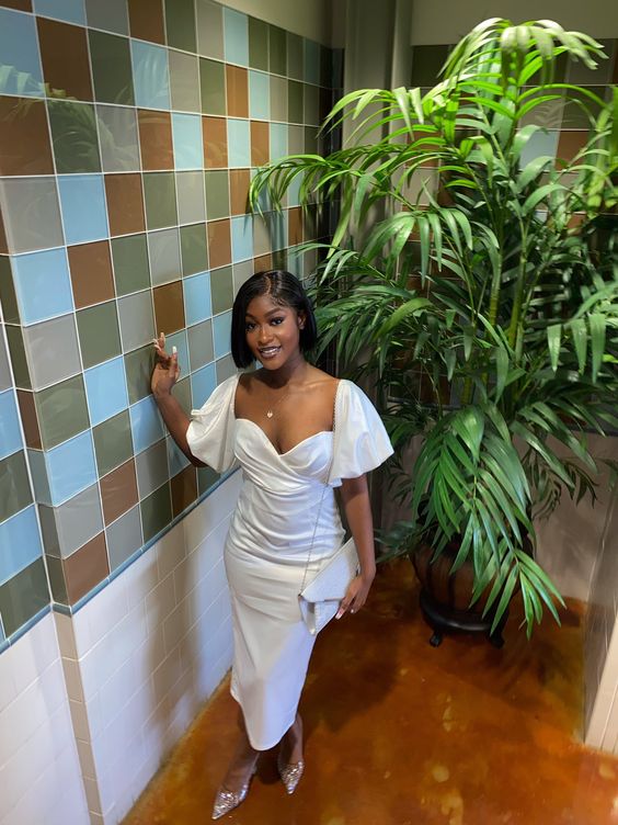 Elegant White Prom Dress for Women Party Gowns Wedding Guest Dress