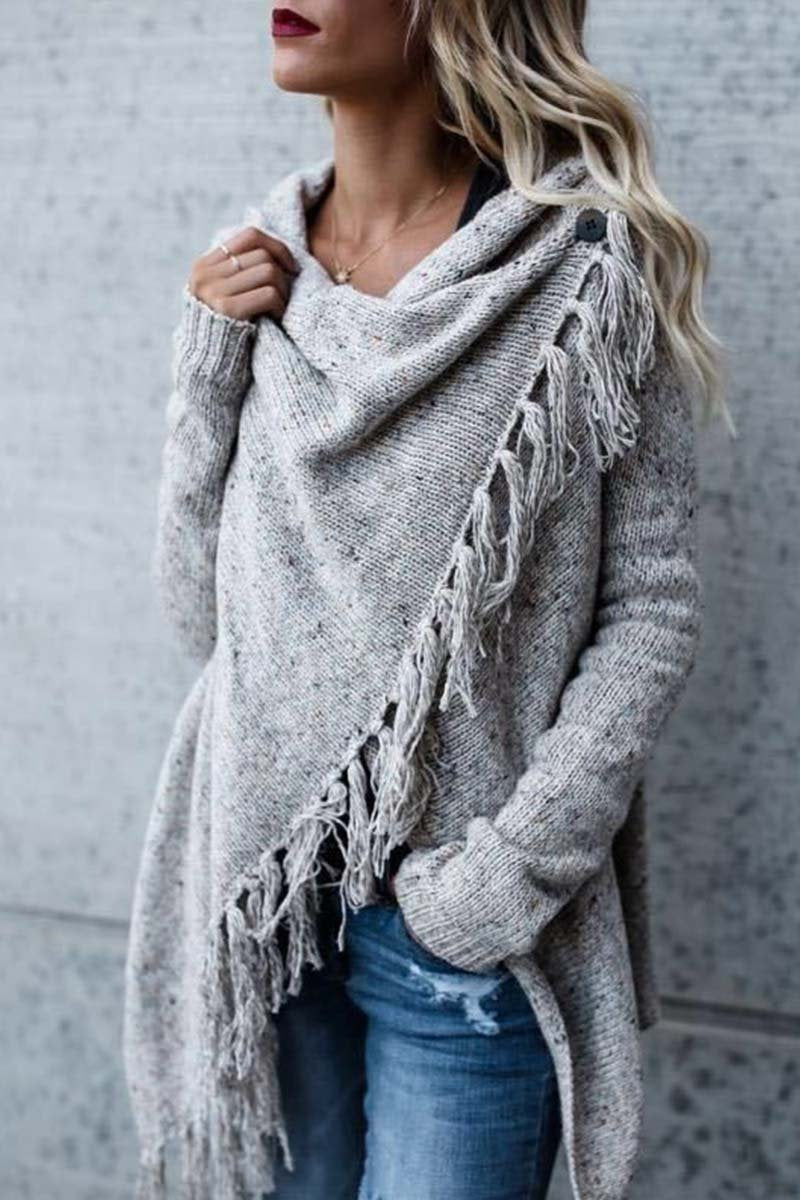 Florcoo Elegant Autumn Winter Shawl Cardigan in 3 Colors