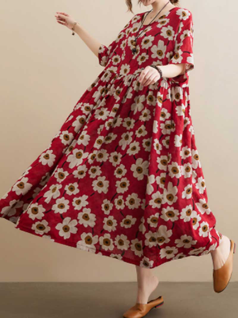 Giving Love Floral Smock Dress - Fashionpara