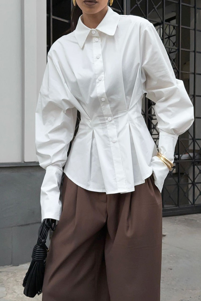 Luxe Tailored Collared Blouse