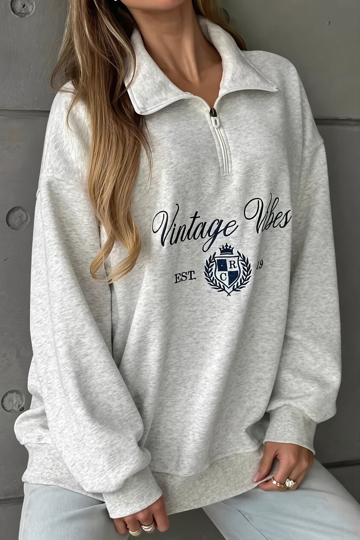 Vintage Vibes Quarter Zip Sweatshirt 2