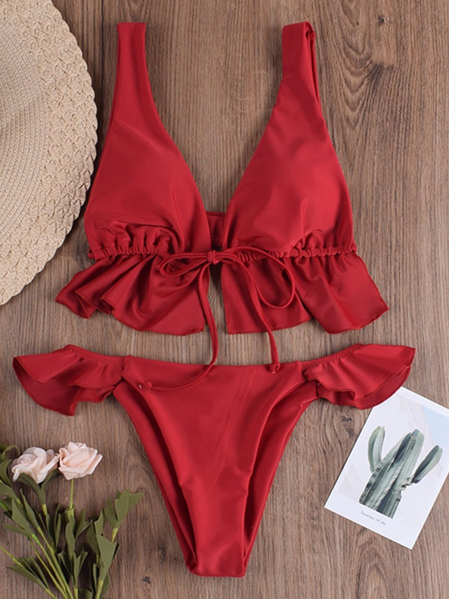 Solid LACE BIKINI - Fashionpara