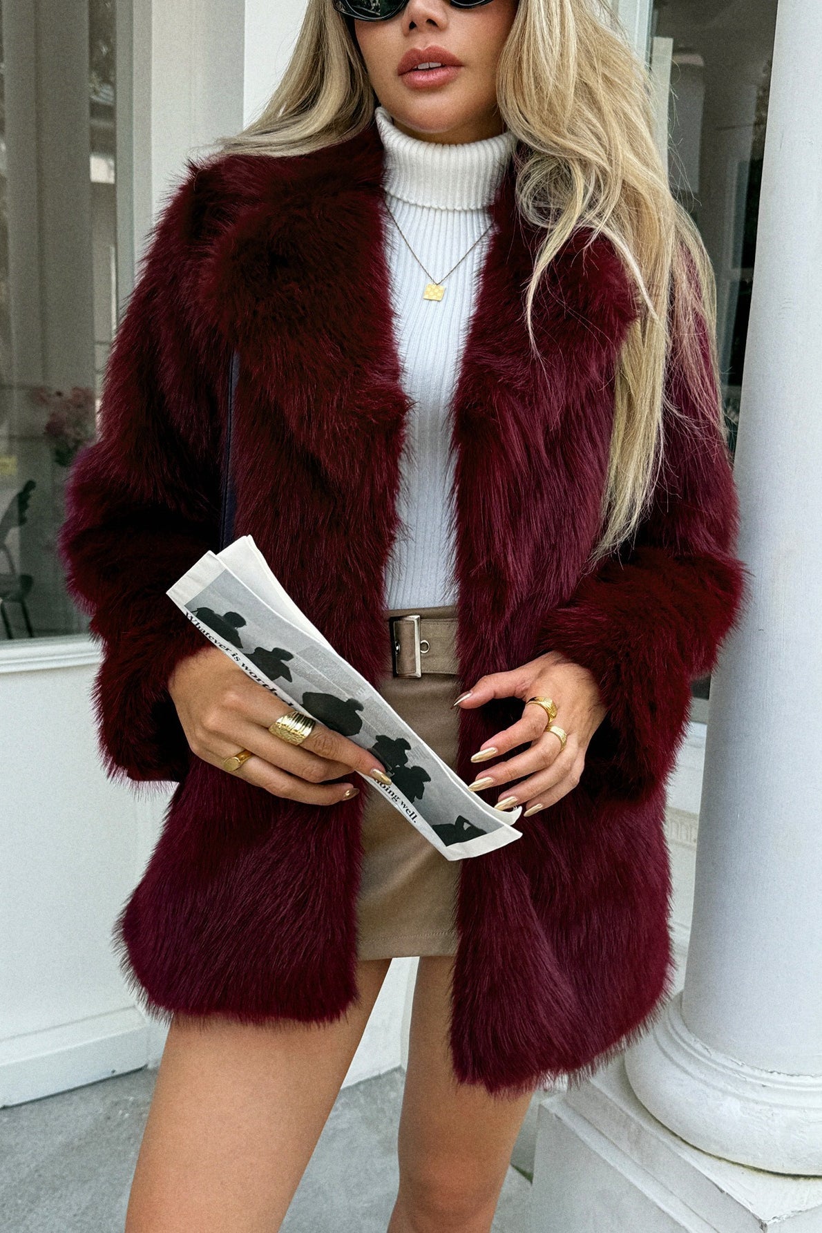 Velvet Touch Plush Elegant Coat - Fashionpara