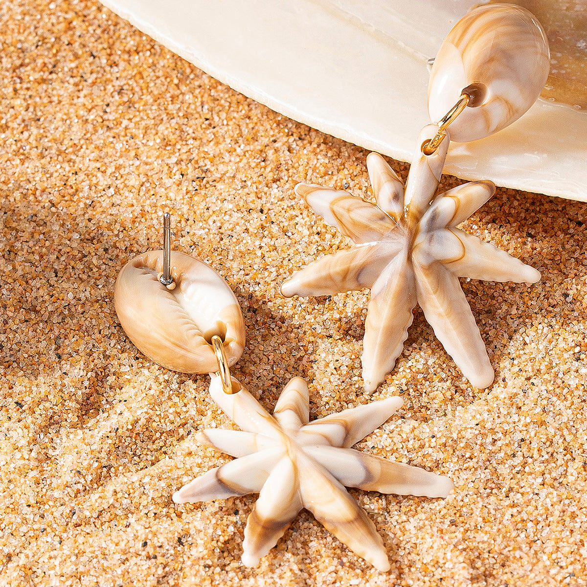 Shell Starfish Earrings