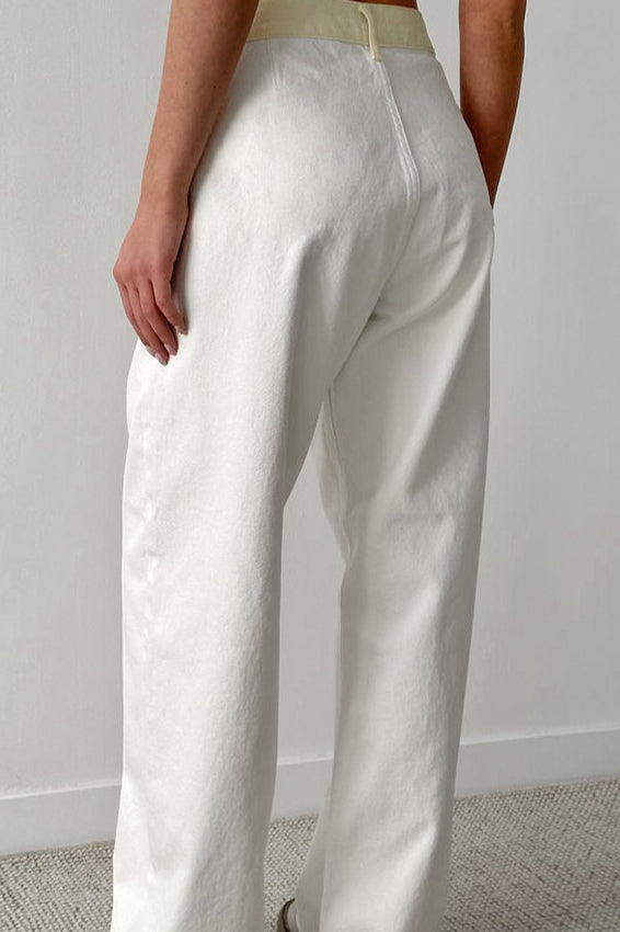 Colorblock Loose Straight Jeans