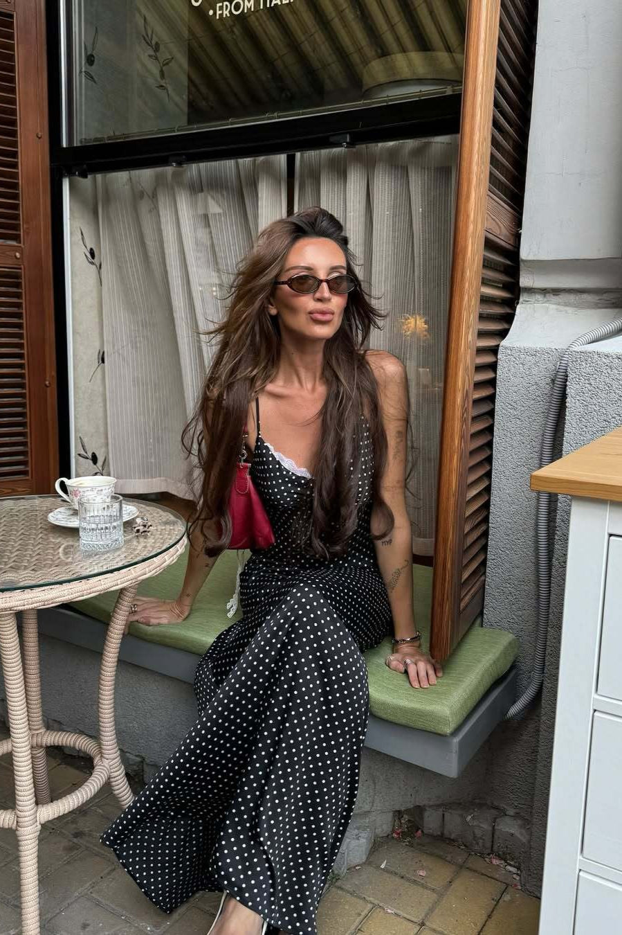 Sexy Polka Dot Cami Long Maxi Dress - Fashionpara