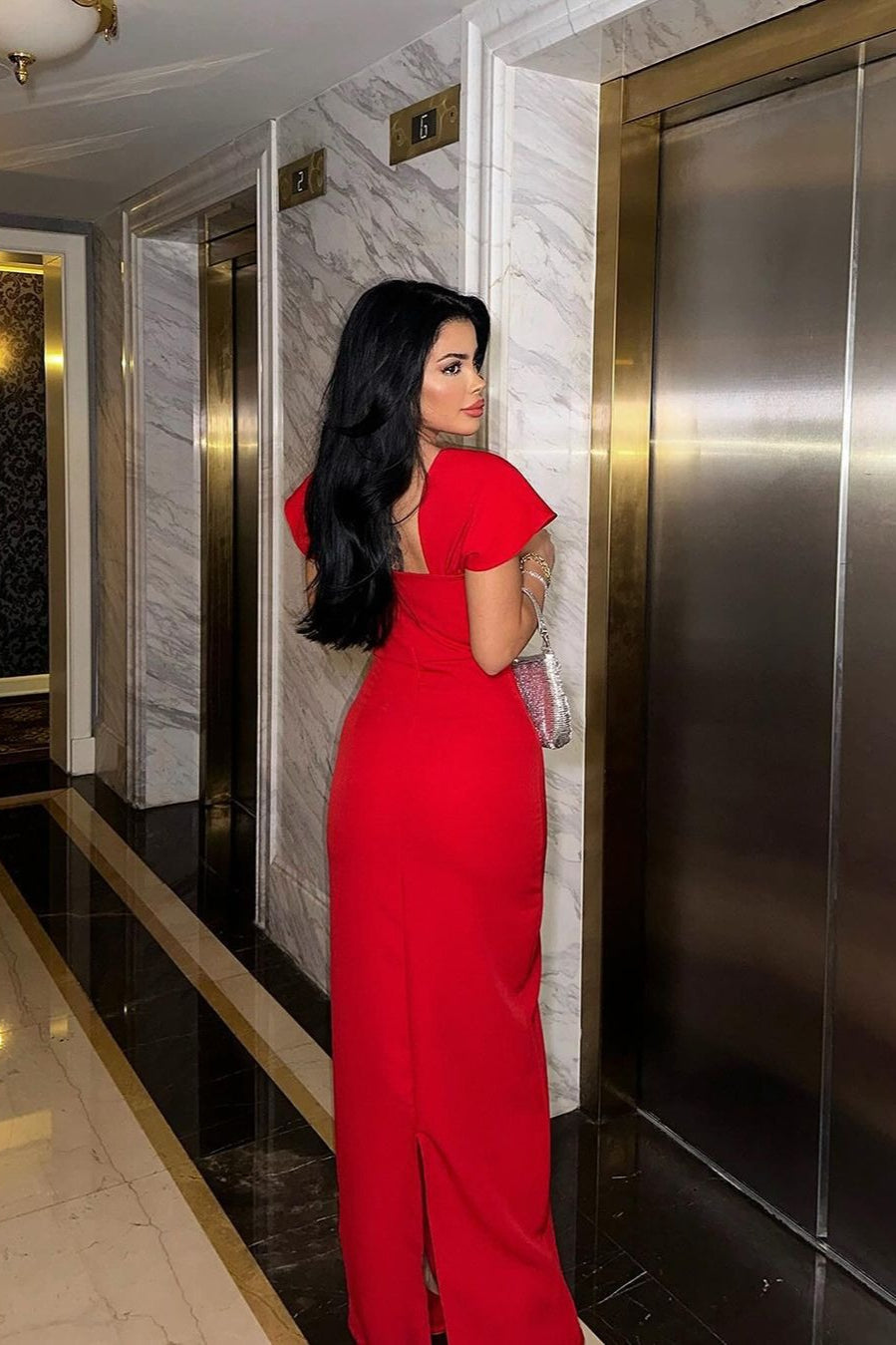 Elegant Rhinestone Bandage Formal Dress