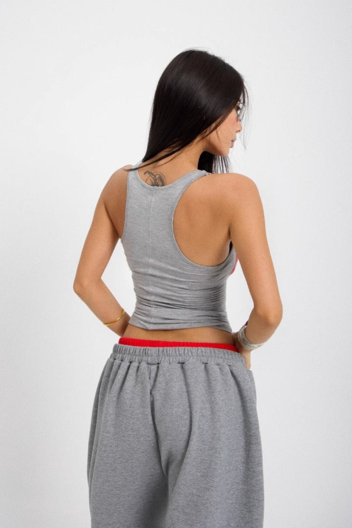 Retro Racerback Ribbed Tank Top
