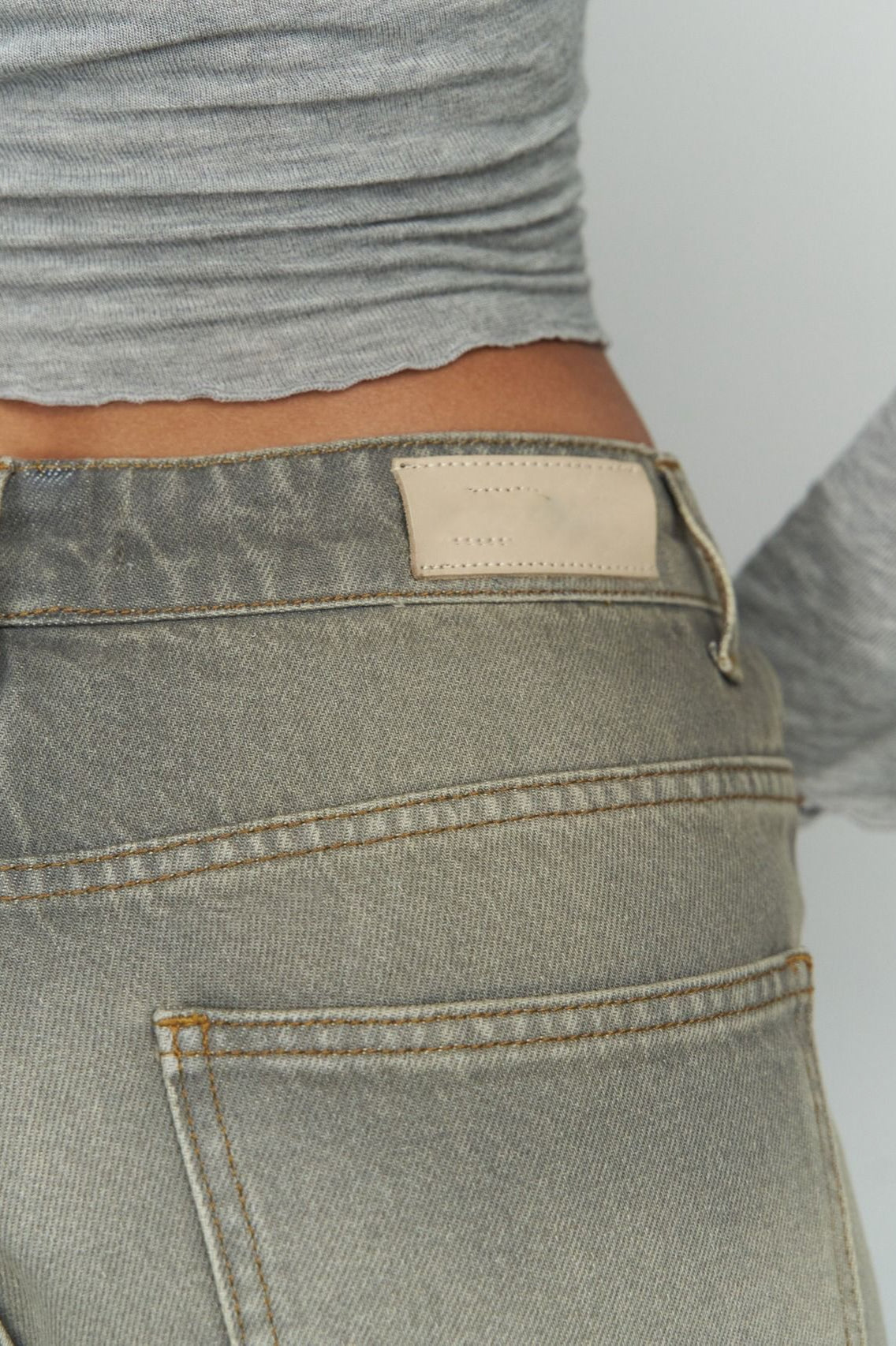 Vintage Patch Pocket Wide Leg Jean