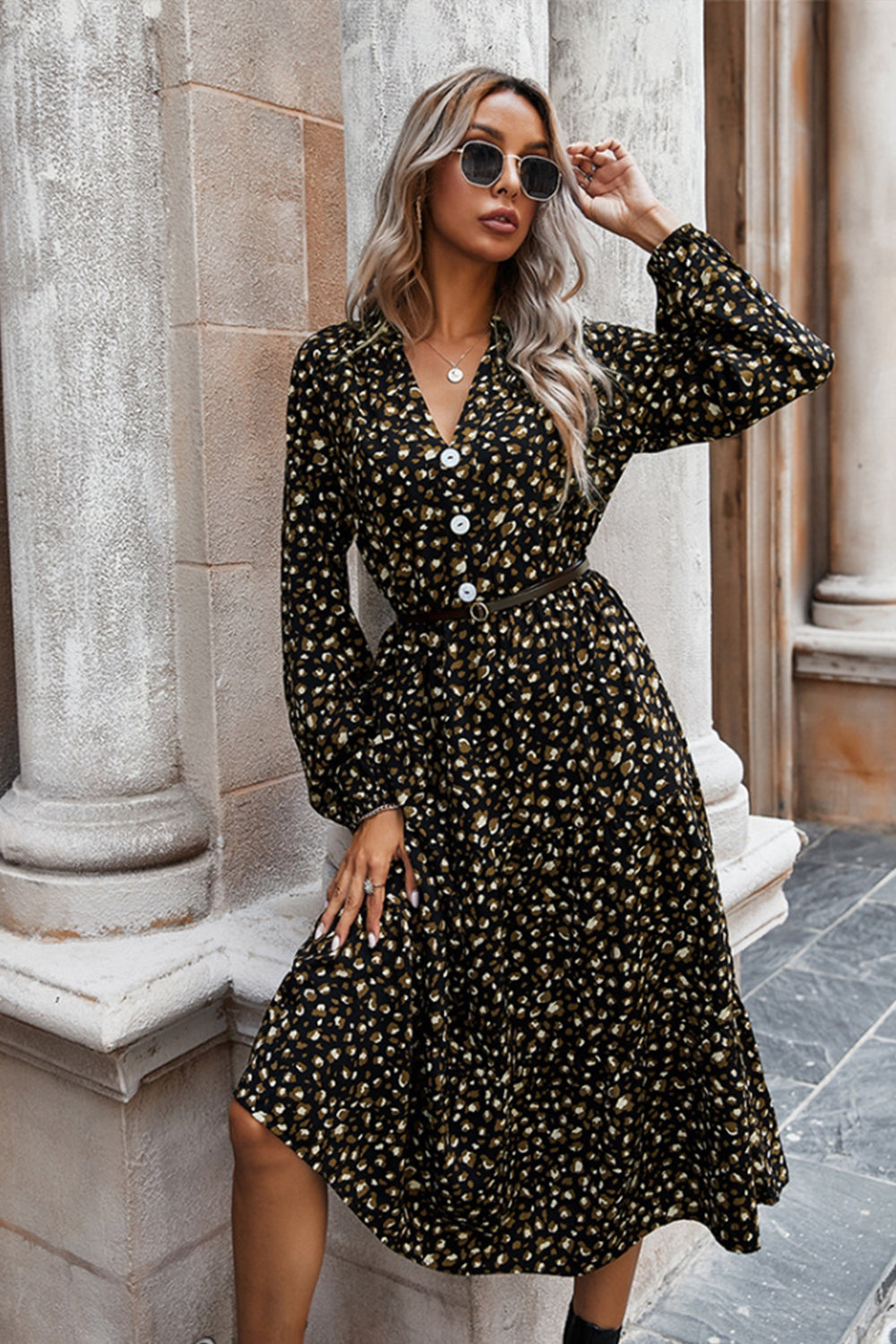 Leopard Print Dress - Fashionpara