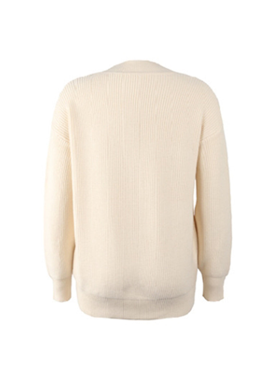 RadyRin V-Neck Solid Color Sweater for Effortless Style