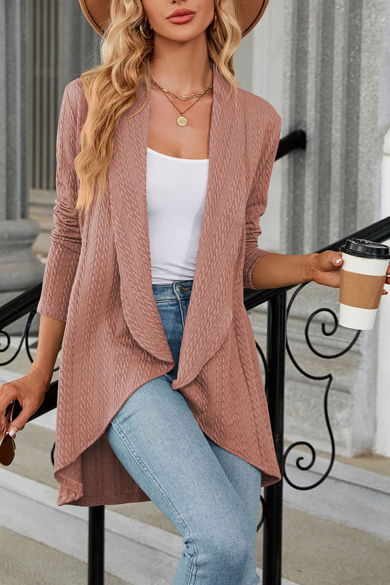 Uniqshe Lapel Loose Knitted Cardigan for Effortless Style