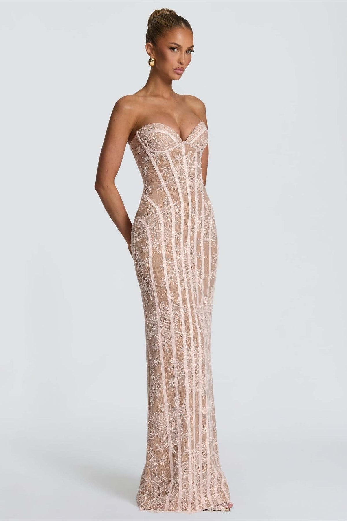 Lace Bodycon Maxi Dress