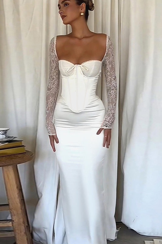 Long Sleeve Bodycon Maxi Lace Dress