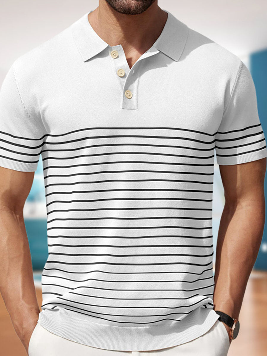 uniqshe Men's Icy Silk Business Casual Polo Sweater