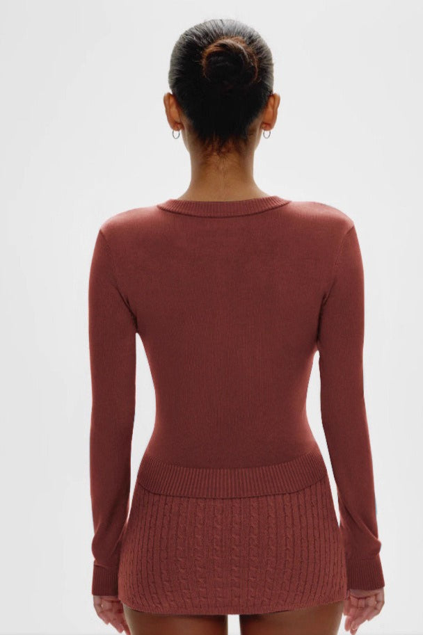 Versatile Retro Crew-Neck Knit Cardigan for Stylish Comfort