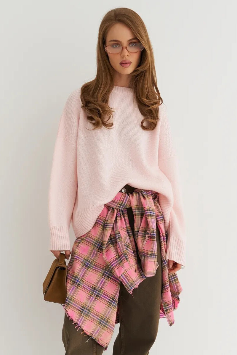 Loose Basic Knit Pullover Sweater 19
