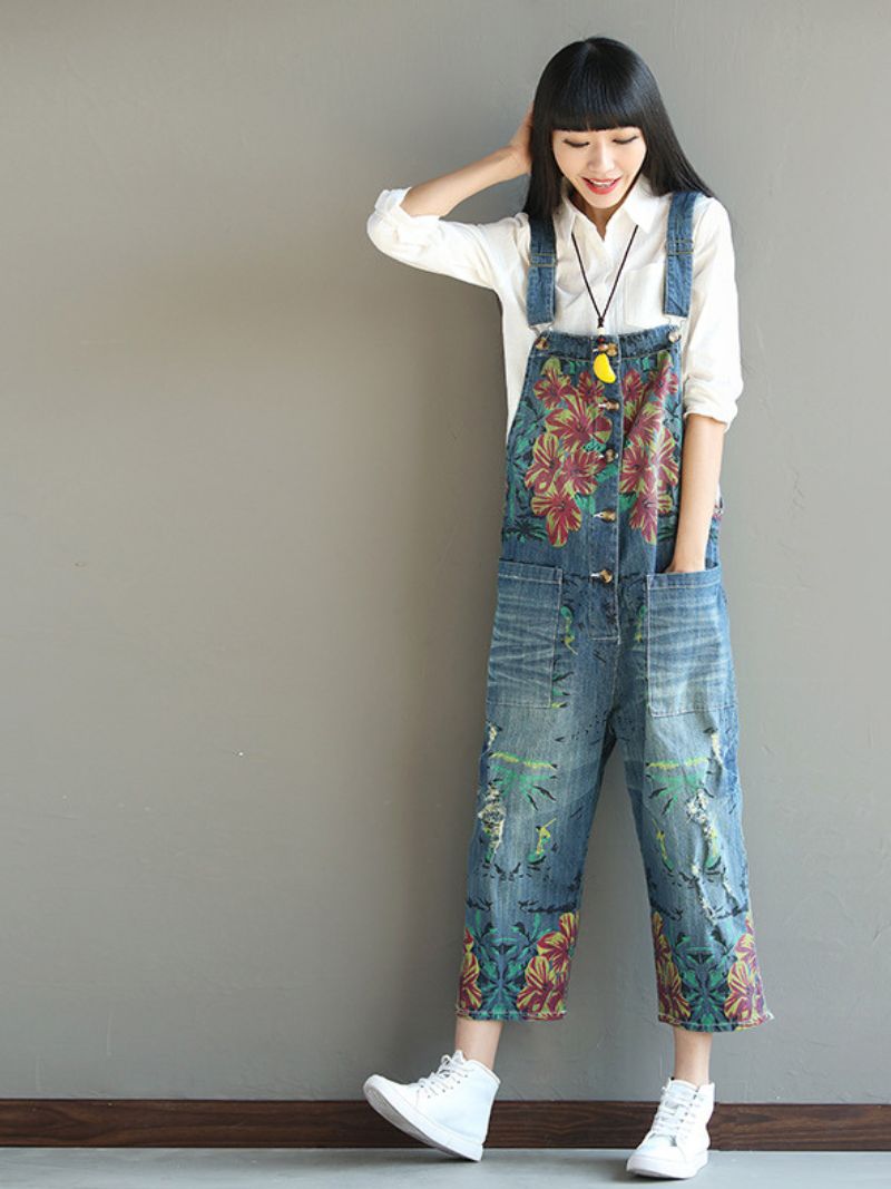 Found You Better Denim Loose Overall Dungarees - Fashionpara