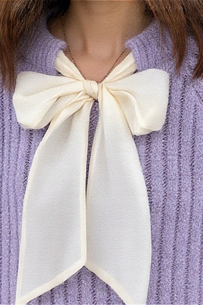 PrincessAce Luxe French Bow Sequin Knit Sweater for Comfort