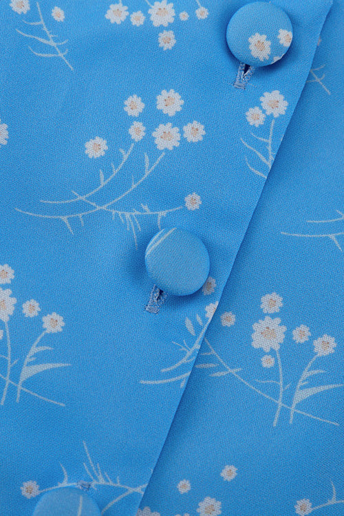 Stylish Crew Neck Digital Print Long Sleeve Cardigan Set