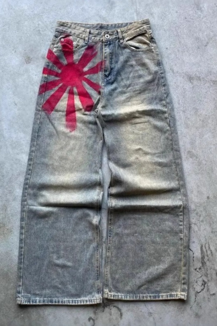 American Vintage Floral Denim Jeans