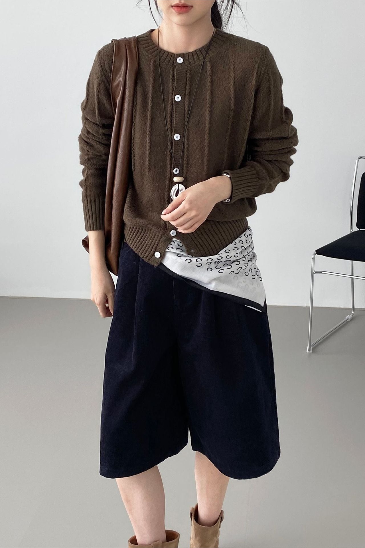 Elegant Wool Knit Cardigan for Cozy Layering and Style