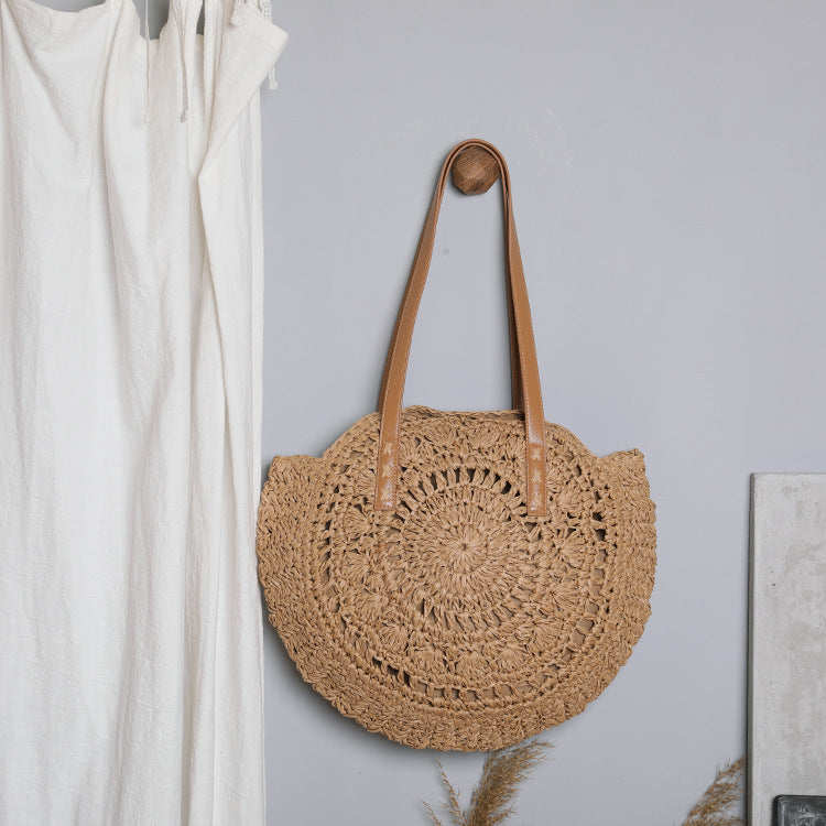Flaxmaker One Shoulder Straw Bag