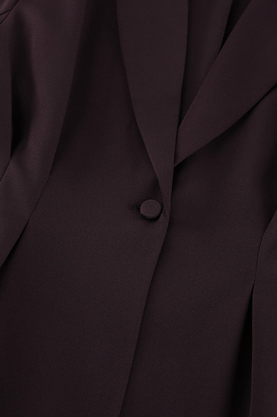 Fitted Waist Blazer and Wide Leg Pants Set