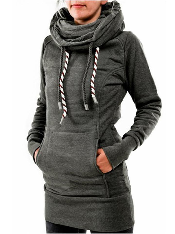 Hooded Drawstring Slim Fit Sweatshirt 2