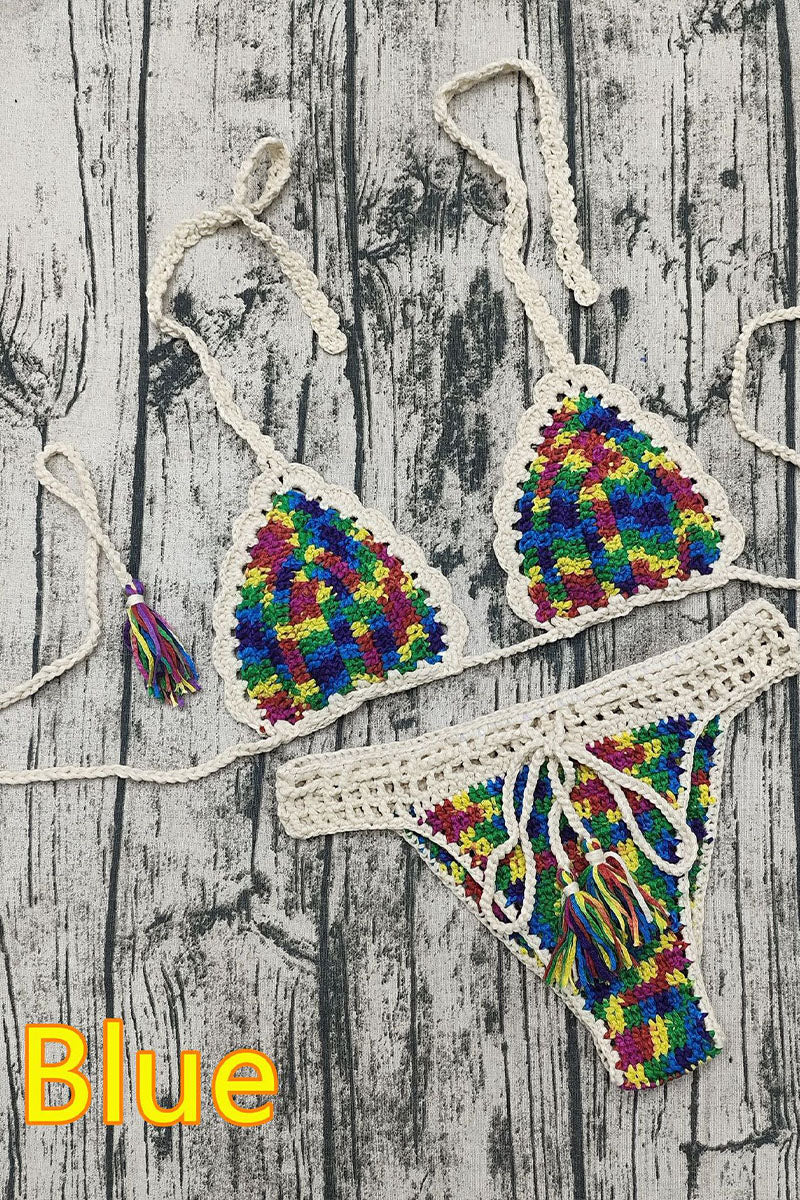 Handmade crochet triangle bag bikini sexy suit - Fashionpara
