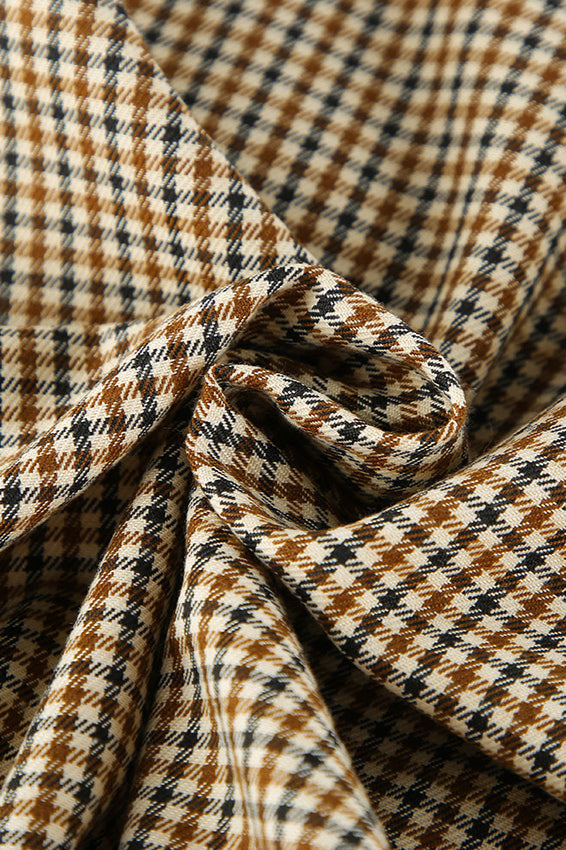 Chic Retro Plaid Slim Fit Blazer for Effortless Style