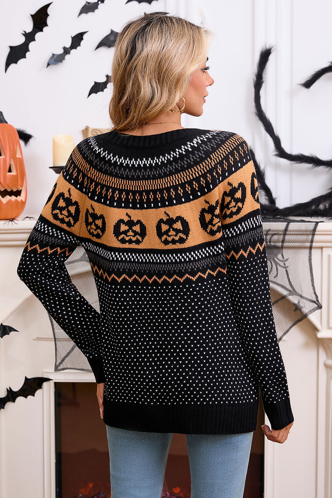 PrincessAce Retro Dot Knit Sweater for Halloween Fun