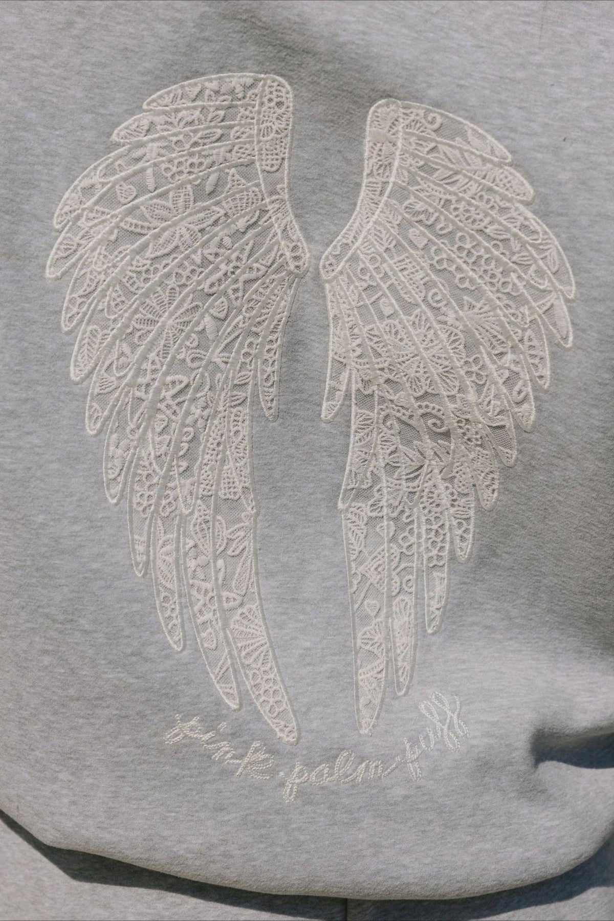 Embroidered Wing Graphic Hoodie