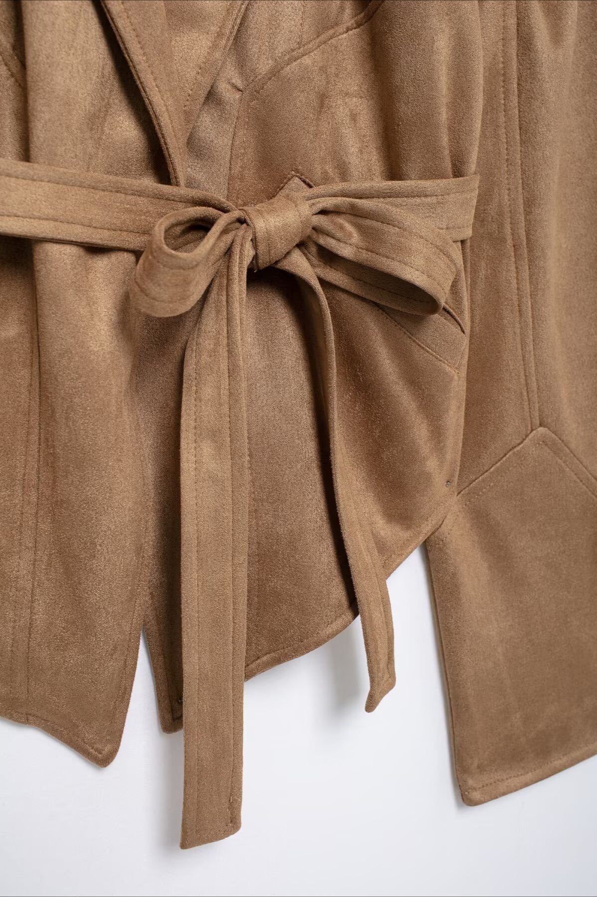 Chic Tie Waist Short Coat for Stylish Layering and Comfort