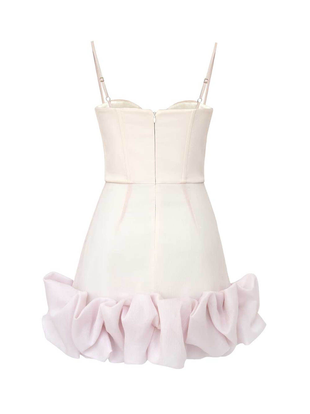 Draped Ruffle Mini Bustier Dress - Fashionpara