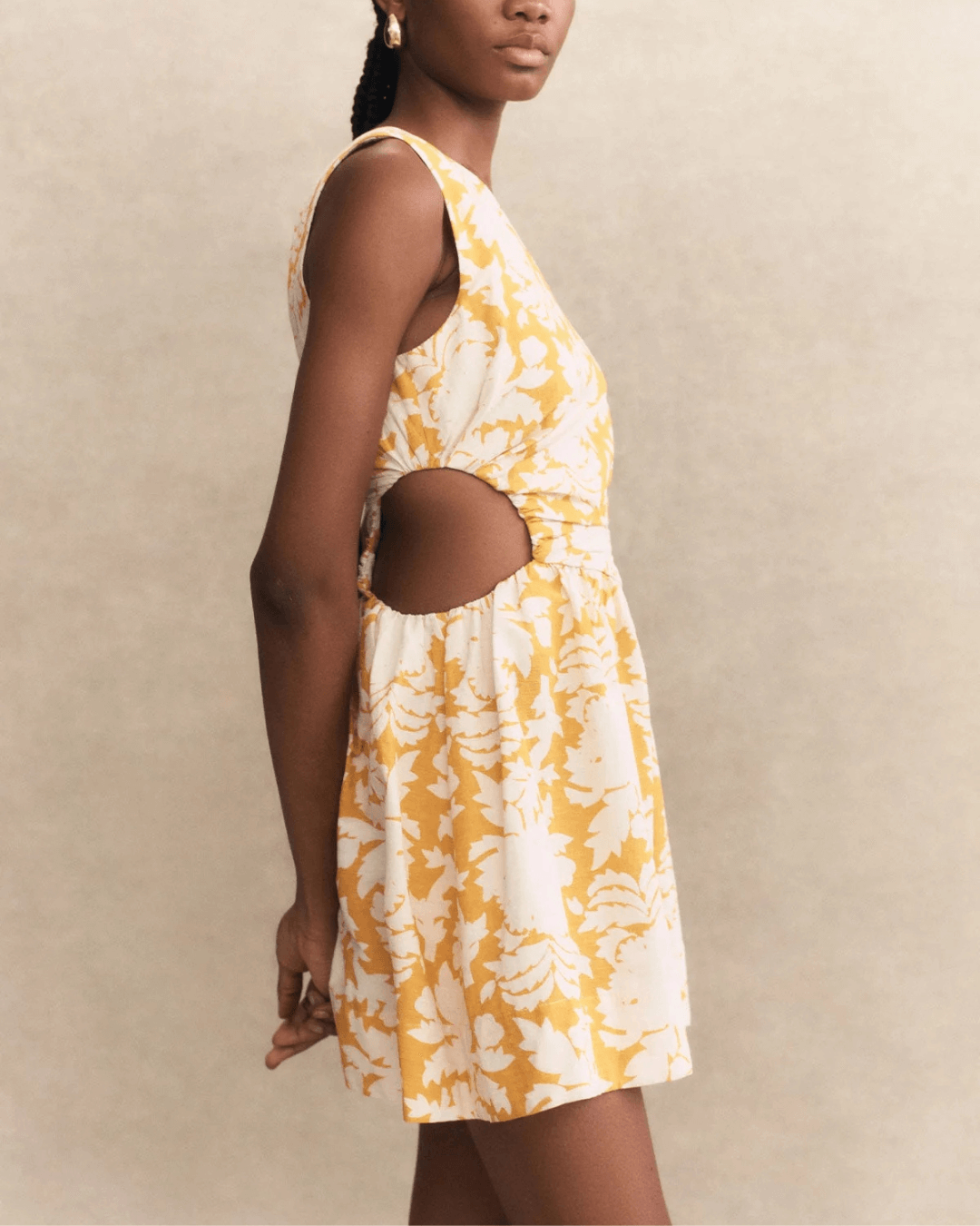 One Shoulder Cut Out Mini Dress - Fashionpara