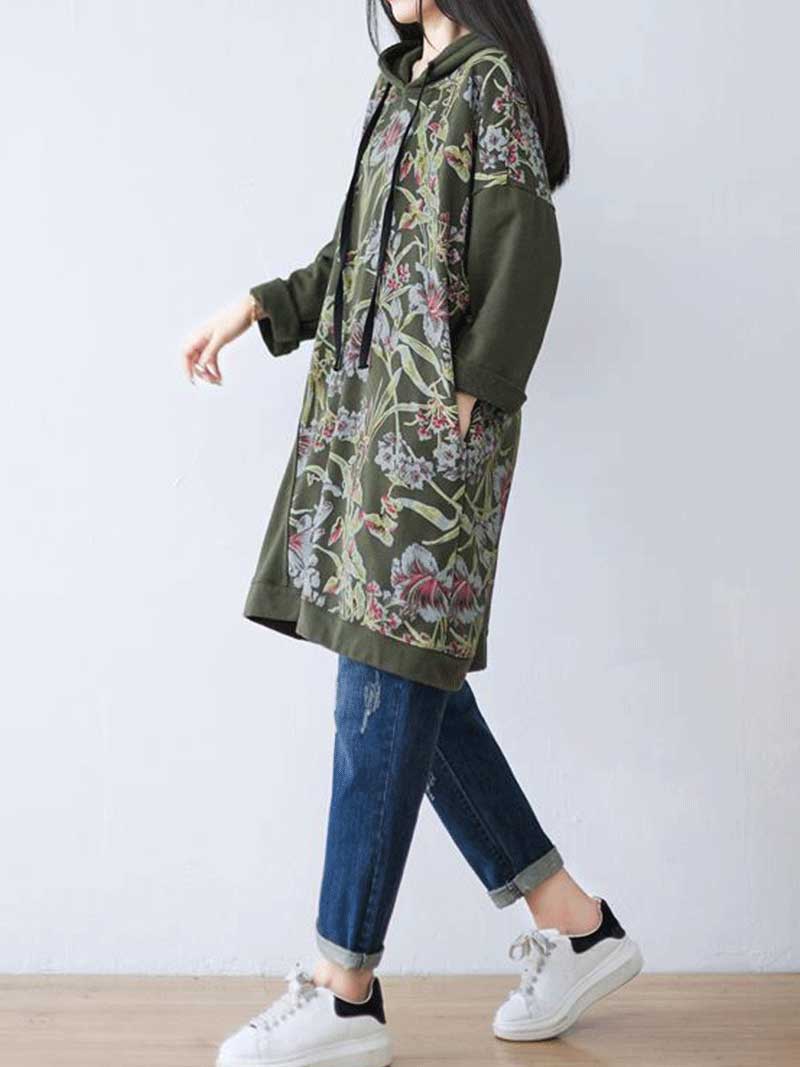 Take My Heart Hooded Sweater Midi Dress - Fashionpara