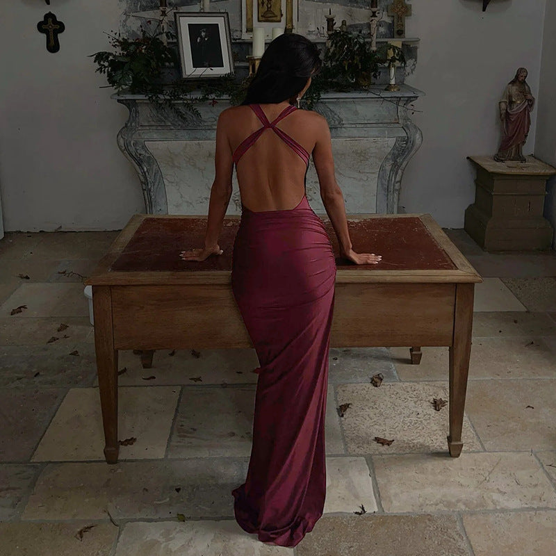 Solomon Maxi Dress - Maroon