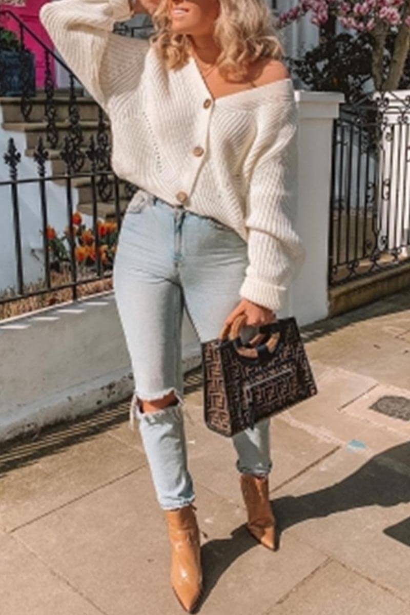 Florcoo Women's Loose Cardigan Sweater for Effortless Style