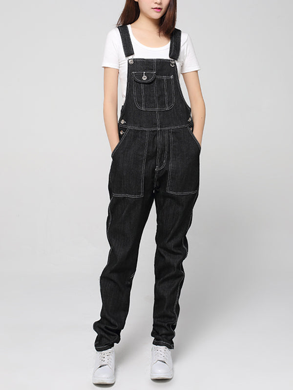 Mid-Rise Straight Leg Overalls (USA ONLY) - Fashionpara