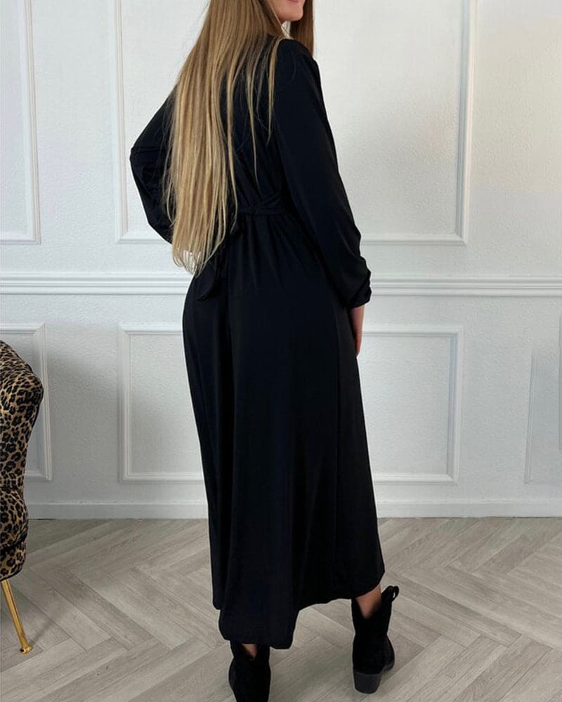 Lace Square Neck Corset Waist A-Line Midi Dress - View 9